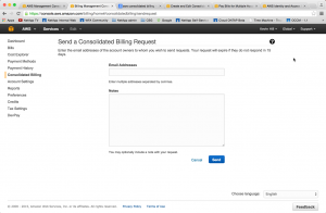 AWS Consolidated Billing: send request