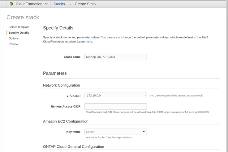 AWS Quick Starts for ONTAP Cloud