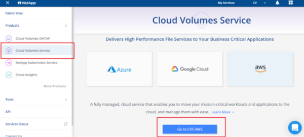 Cloud volumes service