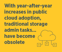 The Storage Administrator Role Is Evolving: Meet the Cloud Administrator migration data storage configuration firmware upgrade big data cloud disaster recover solution