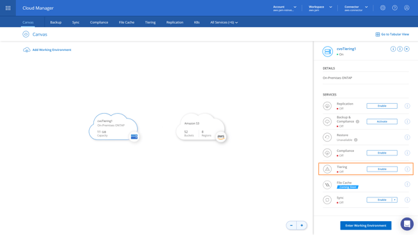 19 Click On-Premises and Right Panel tiering enable