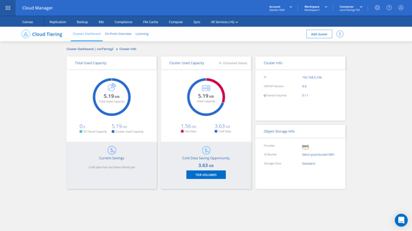 Through Clusters Dashboard - Cluster Info