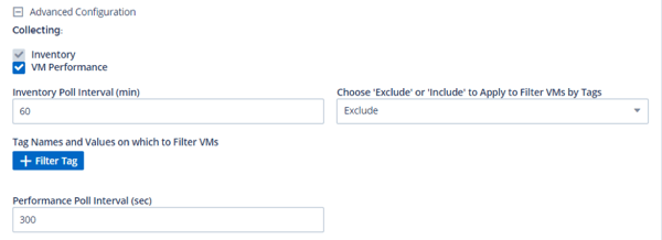 Advanced configuration parameters for an Azure Compute Data Collector