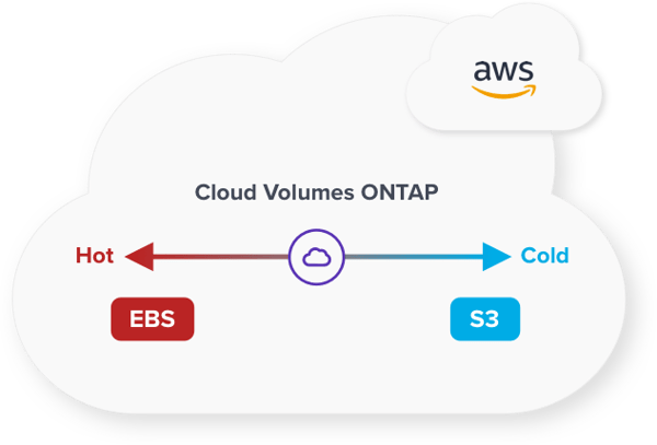 Cloud Volumes ONTAP data tiering.