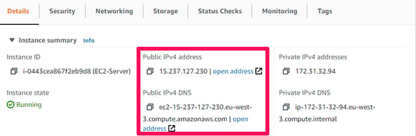 EC2 Instance details