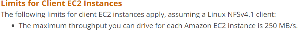 Limits for Client EC2