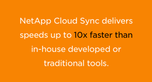 NetApp Cloud Sync delivers fast speeds