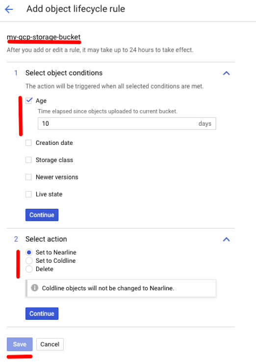 Add object lifecycle rule