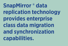 SnapMirror Data Replication Capabilities