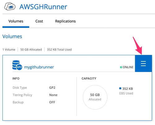 Volume Settings in the Newly Created ONTAP Environment