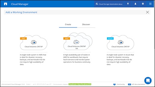 add a working environment_netapp