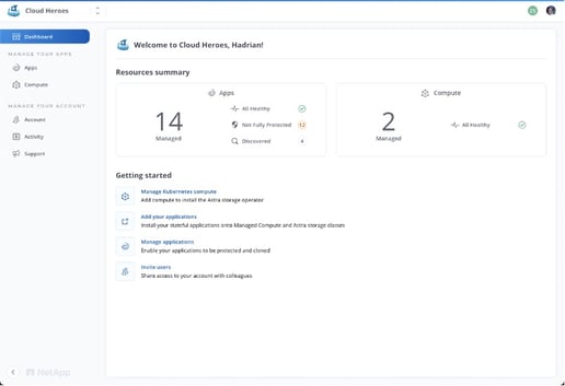 astra dashboard