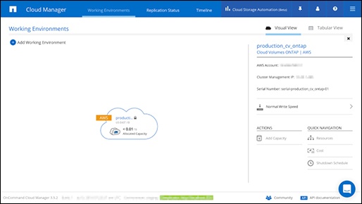 cloud manager production cv ontap_netapp