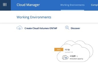 Cloud Manager will begin creating your new CVO storage cluster.