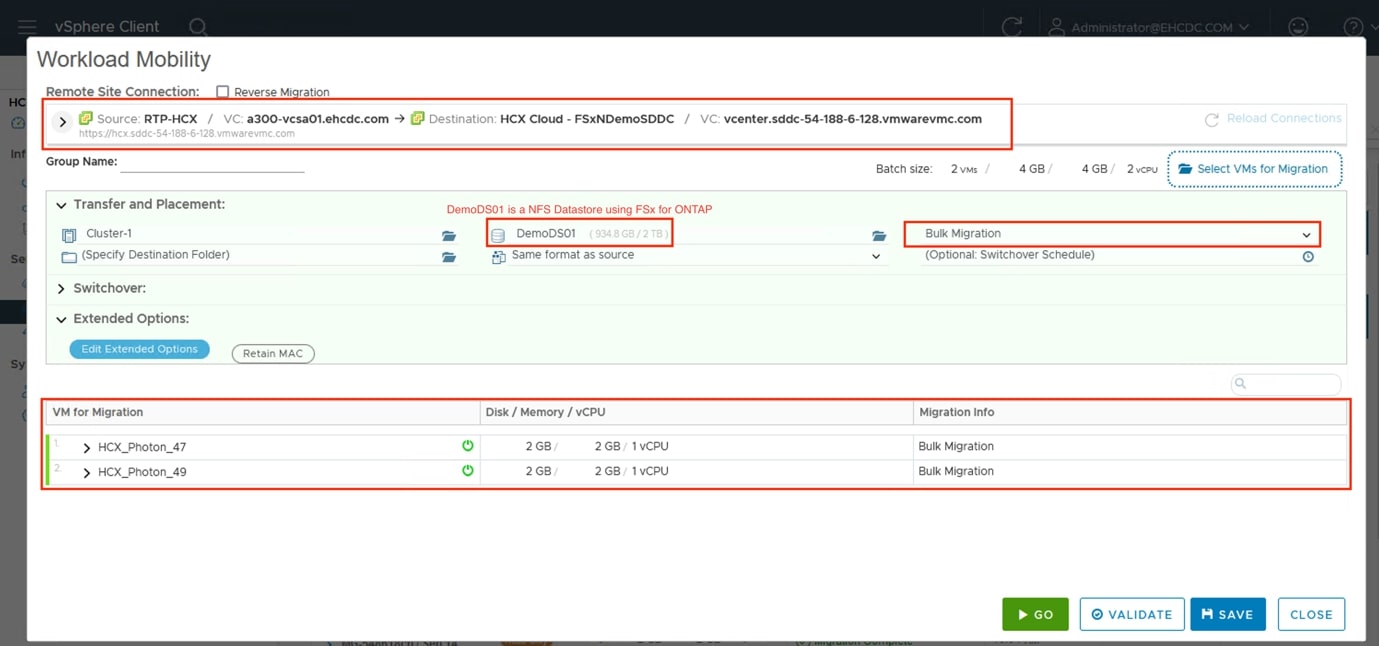 Hybrid Cloud, FSx NetApp ONTAP, VMware Cloud on AWS, VMC, SDDC, VMware HCX