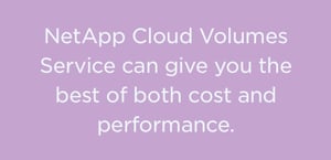 Cloud Volumes Service gives you both cost and performance