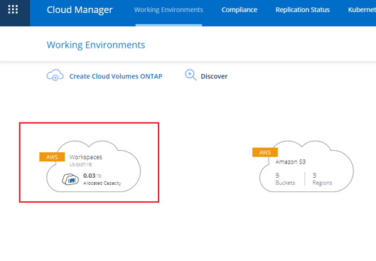 cloud manager working environments