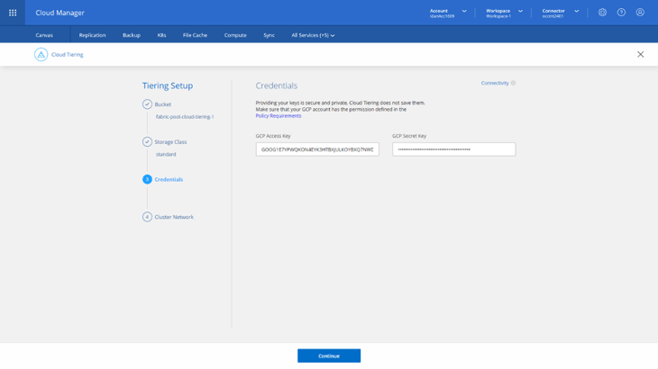 preparing google cloud storage