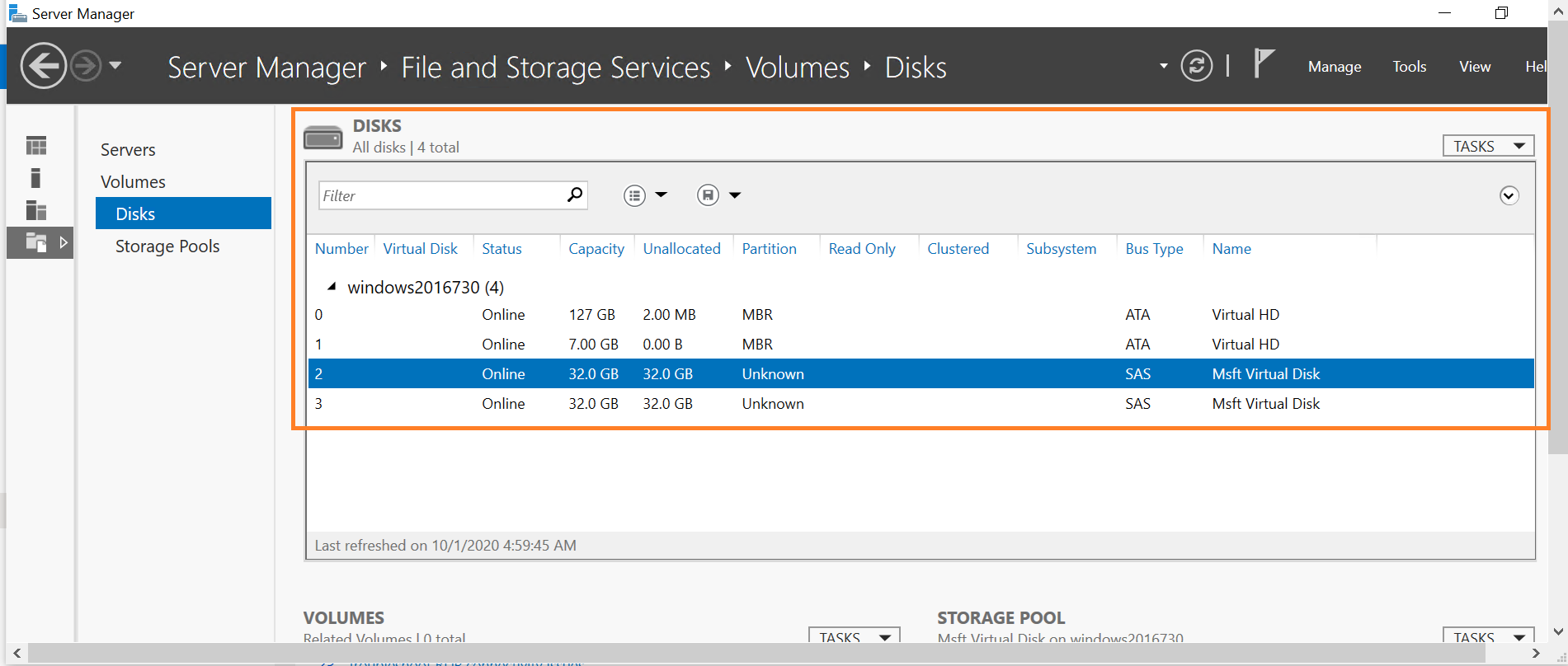 Open the Disk Management console