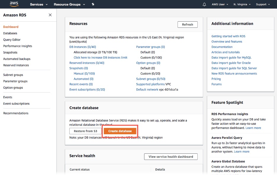 create database