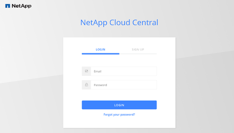Sign in NetApp Cloud Central