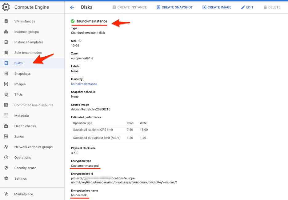 Persistent Disk details