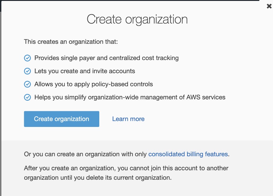 Fig. 3: Create Organization dialog