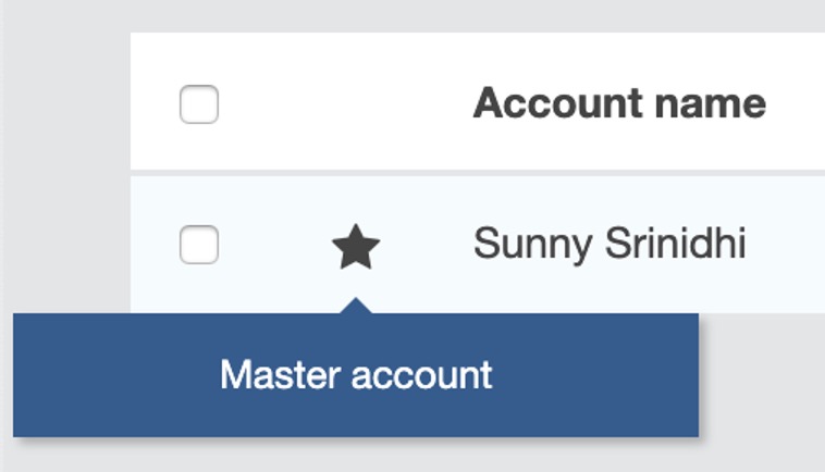 Fig. 4: The Master account in AWS Organizations