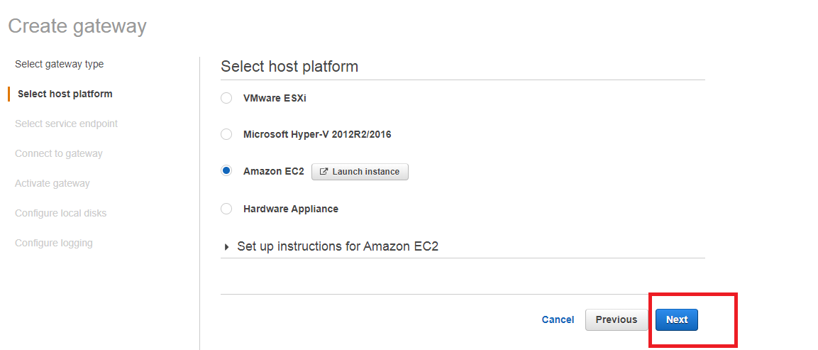 select host platform