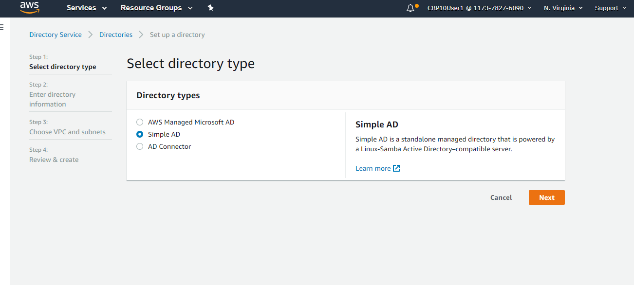 select directory type