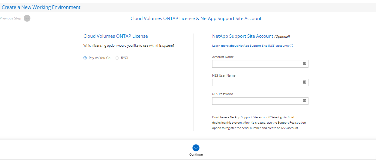 Select the licensing model