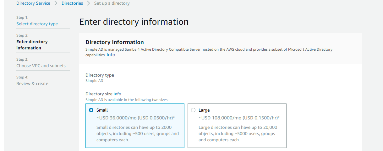 enter directory information