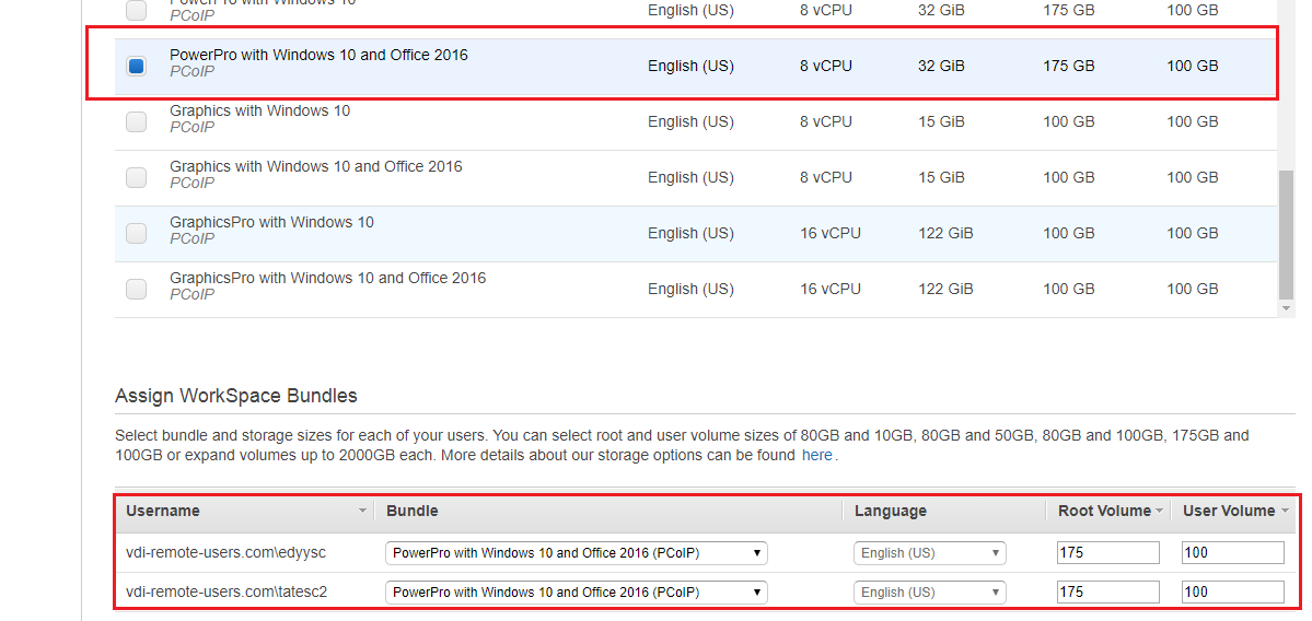 VDI on AWS supports Windows and Linux desktops